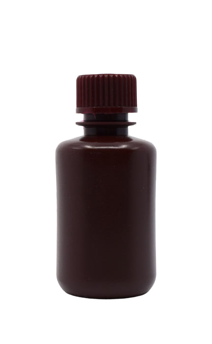 Reagent bottle, amber, 60ML - narrow mouth with screw cap