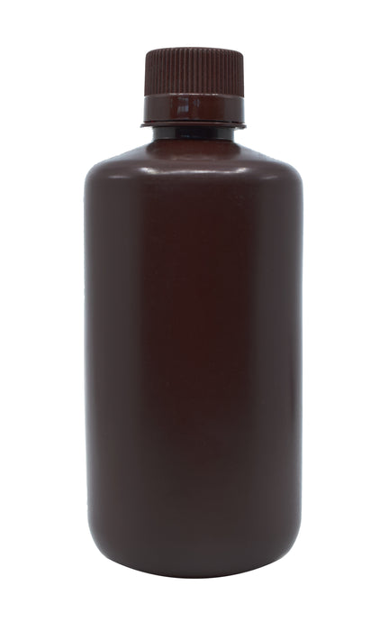Reagent bottle, amber, 500ML - narrow mouth with screw cap