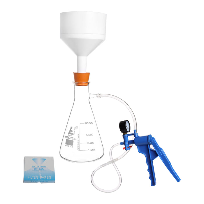 Vacuum filtration kit - includes 1000ML filtering flask, vacuum pump