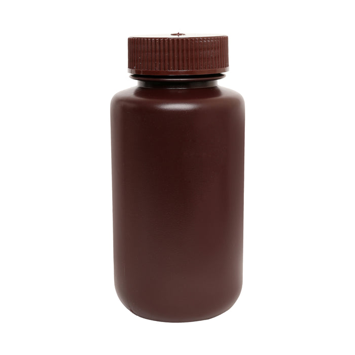 Reagent bottle, amber, 250ML - wide mouth with screw cap