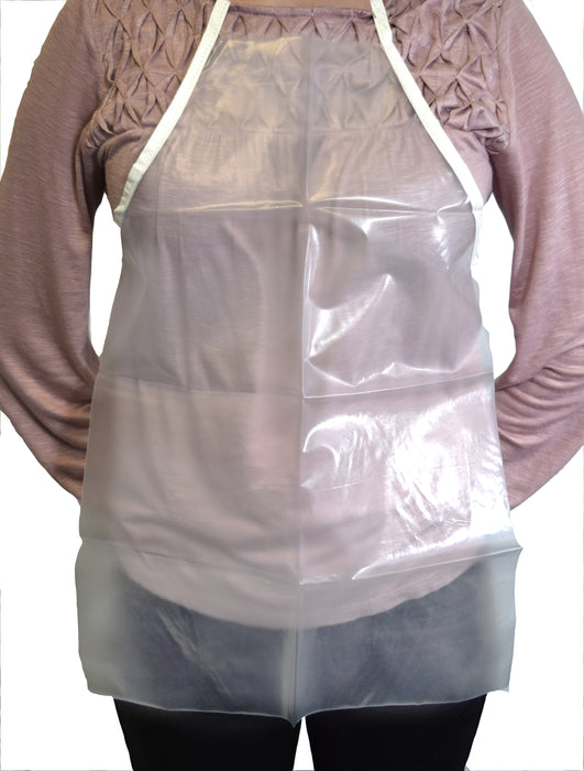 Clear vinyl apron, extra small - 15 w x 22