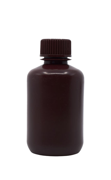 Reagent bottle, amber, 125ML - narrow mouth with screw cap